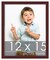 12x15 Solid Wood Picture Frame with UV-Resistant Acrylic & Acid-Free Backing, Available in 6 Finishes: Matte Black, Matte White, Metallic Bronze, Silver, Natural Wood Grain & Mahogany